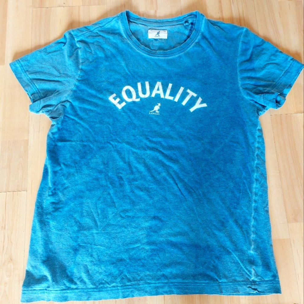 Kangol equality Men’s médium  blue Cotton Blend T-Shirt